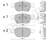 Bremsbelagsatz, Scheibenbremse Vorderachse METELLI 22-0448-0