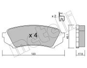 Bremsbelagsatz, Scheibenbremse METELLI 22-0453-0