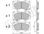 Bremsbelagsatz, Scheibenbremse Vorderachse METELLI 22-0454-0