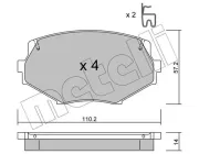 Bremsbelagsatz, Scheibenbremse Vorderachse METELLI 22-0472-0