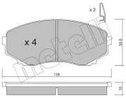 Bremsbelagsatz, Scheibenbremse METELLI 22-0477-0