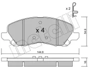 Bremsbelagsatz, Scheibenbremse METELLI 22-0481-0