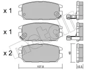 Bremsbelagsatz, Scheibenbremse Hinterachse METELLI 22-0483-0