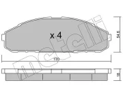 Bremsbelagsatz, Scheibenbremse METELLI 22-0495-0