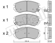 Bremsbelagsatz, Scheibenbremse Vorderachse METELLI 22-0503-0