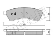 Bremsbelagsatz, Scheibenbremse Hinterachse METELLI 22-0510-0