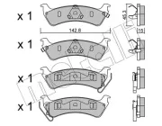 Bremsbelagsatz, Scheibenbremse Hinterachse METELLI 22-0527-0