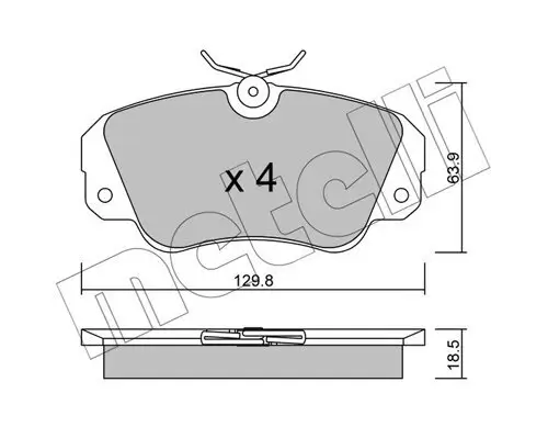 Bremsbelagsatz, Scheibenbremse METELLI 22-0538-0