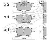 Bremsbelagsatz, Scheibenbremse Vorderachse METELLI 22-0539-0