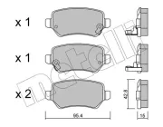 Bremsbelagsatz, Scheibenbremse METELLI 22-0542-0