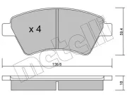 Bremsbelagsatz, Scheibenbremse METELLI 22-0544-0