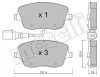 Bremsbelagsatz, Scheibenbremse Vorderachse METELLI 22-0547-1
