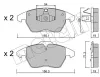 Bremsbelagsatz, Scheibenbremse Vorderachse METELLI 22-0548-1