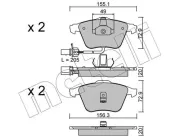 Bremsbelagsatz, Scheibenbremse Vorderachse METELLI 22-0549-0