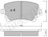 Bremsbelagsatz, Scheibenbremse Hinterachse METELLI 22-0554-2