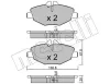 Bremsbelagsatz, Scheibenbremse Vorderachse METELLI 22-0562-0