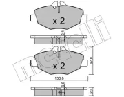 Bremsbelagsatz, Scheibenbremse Vorderachse METELLI 22-0562-0