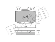 Bremsbelagsatz, Scheibenbremse METELLI 22-0564-0