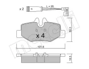 Bremsbelagsatz, Scheibenbremse METELLI 22-0576-0K