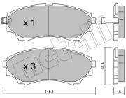 Bremsbelagsatz, Scheibenbremse Vorderachse METELLI 22-0610-0