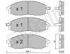 Bremsbelagsatz, Scheibenbremse Vorderachse METELLI 22-0611-0