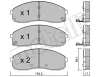 Bremsbelagsatz, Scheibenbremse Vorderachse METELLI 22-0631-0
