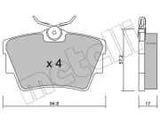 Bremsbelagsatz, Scheibenbremse METELLI 22-0635-0