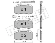 Bremsbelagsatz, Scheibenbremse Vorderachse METELLI 22-0651-2