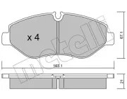 Bremsbelagsatz, Scheibenbremse METELLI 22-0671-0