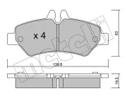 Bremsbelagsatz, Scheibenbremse METELLI 22-0672-0