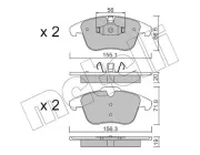 Bremsbelagsatz, Scheibenbremse Vorderachse METELLI 22-0675-0