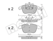 Bremsbelagsatz, Scheibenbremse METELLI 22-0675-3