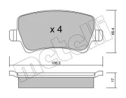 Bremsbelagsatz, Scheibenbremse METELLI 22-0676-0