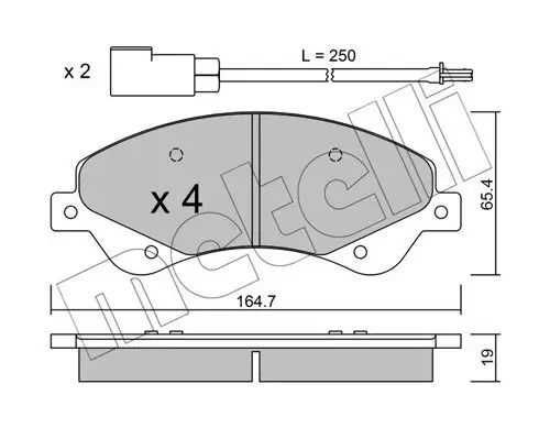 Bremsbelagsatz, Scheibenbremse METELLI 22-0679-0