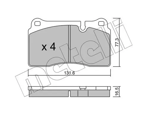 Bremsbelagsatz, Scheibenbremse METELLI 22-0695-0