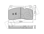 Bremsbelagsatz, Scheibenbremse METELLI 22-0695-0