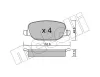 Bremsbelagsatz, Scheibenbremse Hinterachse METELLI 22-0704-0
