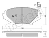 Bremsbelagsatz, Scheibenbremse Vorderachse METELLI 22-0732-0