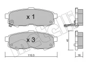 Bremsbelagsatz, Scheibenbremse METELLI 22-0735-0