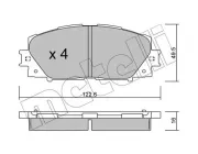 Bremsbelagsatz, Scheibenbremse METELLI 22-0745-1