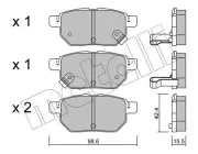 Bremsbelagsatz, Scheibenbremse METELLI 22-0746-0