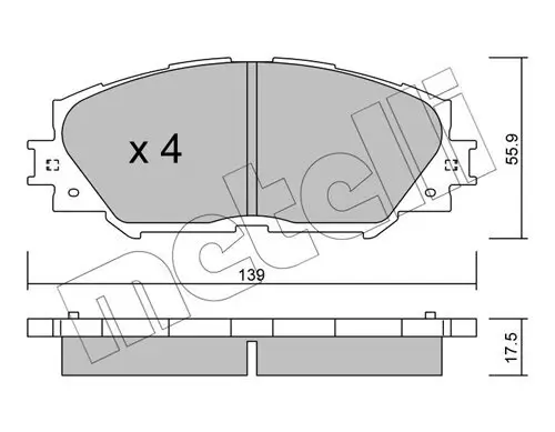 Bremsbelagsatz, Scheibenbremse METELLI 22-0747-0