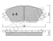 Bremsbelagsatz, Scheibenbremse METELLI 22-0747-0