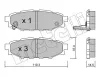 Bremsbelagsatz, Scheibenbremse Hinterachse METELLI 22-0764-0