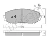 Bremsbelagsatz, Scheibenbremse Vorderachse METELLI 22-0766-0
