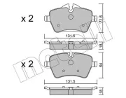 Bremsbelagsatz, Scheibenbremse Vorderachse METELLI 22-0768-0