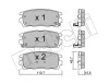 Bremsbelagsatz, Scheibenbremse Hinterachse METELLI 22-0779-0
