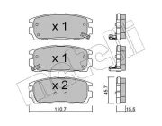 Bremsbelagsatz, Scheibenbremse METELLI 22-0779-0