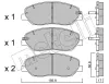 Bremsbelagsatz, Scheibenbremse Vorderachse METELLI 22-0787-0