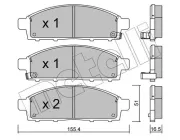 Bremsbelagsatz, Scheibenbremse METELLI 22-0791-0